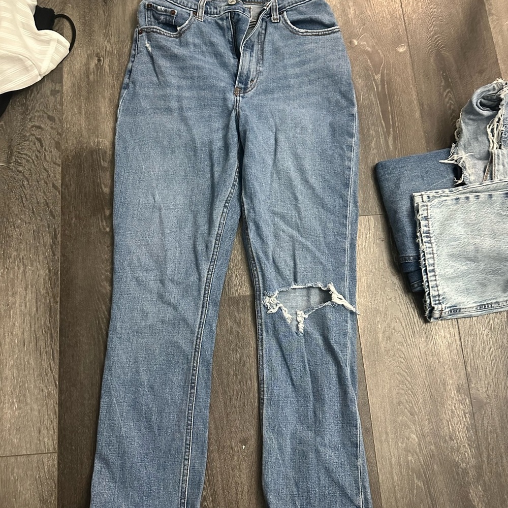 Classic Blue Distressed Women's Jeans